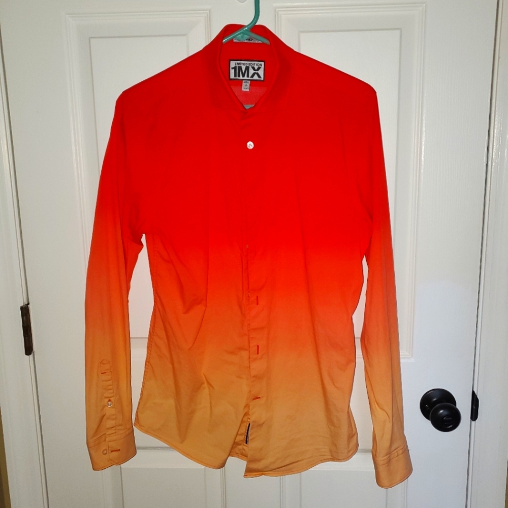 Express Men's Limited Edition Orange Hombre Fitted Small Button Down